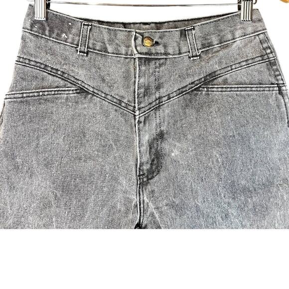 Vintage SUNSET BLUES (28x25) Acid Wash Mom Jeans 80s‎ High Rise Bare Back USA - Picture 3 of 6